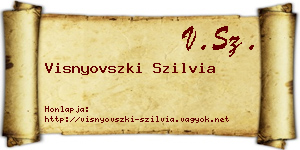 Visnyovszki Szilvia névjegykártya