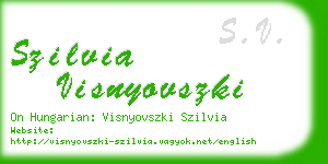 szilvia visnyovszki business card